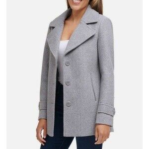NWT MARC NEW YORK/ANDREW MARC 3 BUTTON PEACOAT LT GRAY XXL